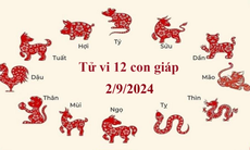 Tử vi 12 con giáp hôm nay 2/9/2024: Sửu nhiều may mắn, Tý phát triển thuận lợi