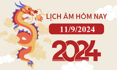 Lịch âm 11/9 - Âm lịch hôm nay 11/9 - Lịch vạn niên ngày 11/9/2024