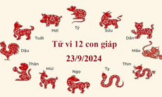 Tử vi 12 con giáp hôm nay 23/9/2024: Thìn nhiều tham vọng, Dần gặp khó khăn