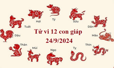 Tử vi 12 con giáp hôm nay 24/9/2024: Tý suôn sẻ, Mùi khó khăn