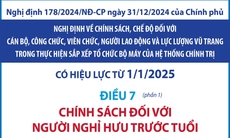 Chính sách đối với người nghỉ hưu trước tuổi từ 1/1/2025