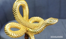 Rắn dát vàng 24K tinh xảo có giá hơn trăm triệu đồng đón Tết Ất Tỵ