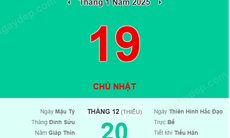 Lịch âm 19/1 - Âm lịch hôm nay 19/1 - Lịch vạn niên ngày 19/1/2025