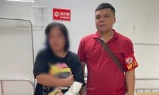 Mâu thuẫn với bạn trai, cô gái dùng dao cứa vào tay rồi lên cầu định tự tử