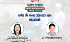 Truyền hình trực tuyến: 'Hướng dẫn phòng chống dịch bệnh mùa bão lũ'