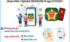 Từ 1/11/2025: Người dân không phải xuất trình giấy tờ đã được tích hợp trên VNeID