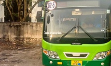  'Leo' xe buýt lên vỉa hè, tài xế bị trừ 4 điểm giấy phép lái xe