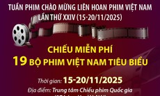 19 bộ phim được chiếu miễn phí chào mừng Liên hoan Phim Việt Nam lần thứ XXIV