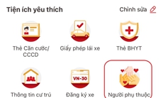 Cách tích hợp thông tin người phụ thuộc trên ứng dụng VNeID