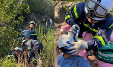 2 trẻ mắc kẹt dưới hố sâu khi đi dã ngoại ở núi Trầm