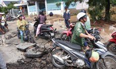 Mưa lũ khiến tuyến đường tỉnh lộ ở Khánh Hòa hư hỏng nặng