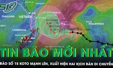 Tin bão số 15 mới nhất: Bão KOTO mạnh lên, xuất hiện hai kịch bản di chuyển, diễn biến khó lường