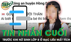 Hé lộ tin nhắn cuối trước khi mất tích của nữ sinh lớp 8 ở Bạc Liêu