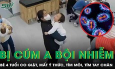 Mắc cúm A bội nhiễm, bé trai 4 tuổi lên cơn co giật, mất ý thức phải cấp cứu
