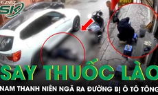 Nam thanh niên nghi say thuốc lào, ngã ra đường bị ô tô tông trúng 