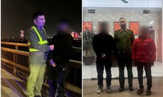 Ngăn chặn một thanh niên định nhảy cầu Nhật Tân