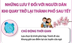 Những lưu ý đối với người dân khi quay trở lại Hà Nội sau Tết