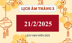 Lịch âm 21/2 - Âm lịch hôm nay 21/2 - Lịch vạn niên ngày 21/2/2025