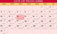 Lịch âm 12/3 - Âm lịch hôm nay 12/3 - Lịch vạn niên ngày 12/3/2025