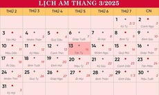 Lịch âm 13/3 - Âm lịch hôm nay 13/3 - Lịch vạn niên ngày 13/3/2025