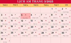 Lịch âm 5/3 - Âm lịch hôm nay 5/3 - Lịch vạn niên ngày 5/3/2025