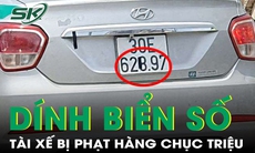 Dùng băng dính dán biển số để né phạt nguội, chưa né được đã bị phạt hàng chục triệu đồng