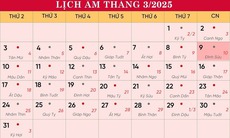 Lịch âm 9/3 - Âm lịch hôm nay 9/3 - Lịch vạn niên ngày 9/3/2025