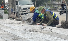 Gấp rút cải tạo vỉa hè Công viên Thống Nhất xong trước ngày 30/4