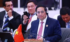 Thủ tướng Phạm Minh Chính phát biểu tại phiên Đối thoại với đại diện Hội đồng Tư vấn kinh doanh ASEAN