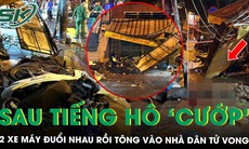 Sau tiếng hô ‘cướp’, 2 xe máy đuổi nhau, lao lên vỉa hè tông vào nhà dân tử vong