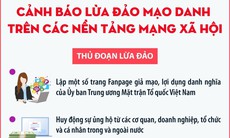 Cảnh báo lừa đảo mạo danh trên các nền tảng mạng xã hội