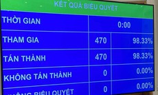 100% ĐBQH có mặt tán thành thông qua việc sửa đổi Hiến pháp