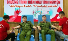 Hơn 100 cán bộ, chiến sĩ Công an Nghệ An hiến máu cứu người