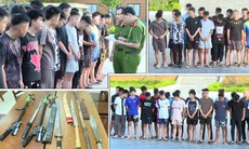 Tạm giữ hình sự 38 thanh thiếu niên mang hung khí 'gặp ai đánh người đó'
