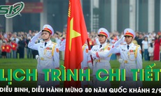 Lịch trình chi tiết lễ kỷ niệm, diễu binh, diễu hành mừng 80 năm Quốc khánh 2/9 tại Hà Nội
