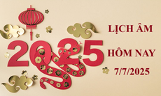 Lịch âm 7/7 - Âm lịch hôm nay 7/7 - Lịch vạn niên ngày 7/7/2025
