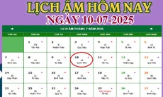 Lịch âm 10/7 - Âm lịch hôm nay 10/7 - Lịch vạn niên ngày 10/7/2025