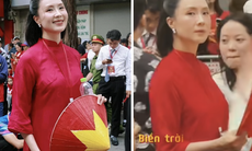 Hồng Diễm gây chú ý trong ngày hợp luyện diễu hành A80