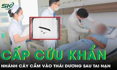 Cấp cứu khẩn người đàn ông bị nhánh cây cắm vào thái dương sau tai nạn giao thông