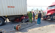 Tai nạn liên hoàn ở Hà Tĩnh, giao thông ùn tắc kéo dài