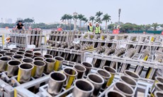 Cận cảnh trận địa bắn pháo hoa trong chương trình nghệ thuật đặc biệt 'Dưới lá cờ vẻ vang của Đảng'
