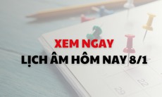 Lịch âm 8/1 - Âm lịch hôm nay 8/1 - Lịch vạn niên ngày 8/1/2026