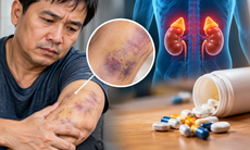 Da mỏng dễ bầm tím, chẩn đoán suy tuyến thượng thận do tự ý dùng thuốc