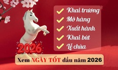 Chi tiết ngày, giờ 'vàng' để khai xuân, mở hàng, xuất hành đầu năm 2026