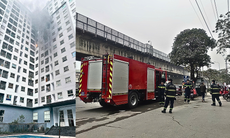 Cháy tầng cao chung cư Ecohome 2, cư dân tháo chạy bằng thang bộ