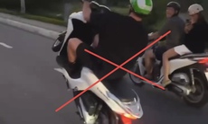 Người đàn ông nước ngoài được mời đến CSGT làm việc do 'bốc đầu xe máy'