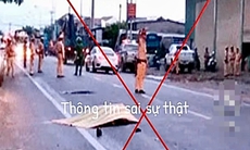 Bác bỏ tin 'CSGT bị xe đầu kéo cán tử vong' lan truyền trên Facebook