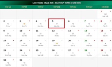 Lịch âm 5/3 - Âm lịch hôm nay 5/3 - Lịch vạn niên ngày 5/3/2026