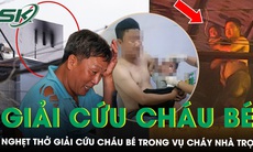 Khoảnh khắc nghẹt thở thả cháu bé từ lầu cao xuống, giải cứu thành công trong vụ cháy nhà trọ ở TP.HCM