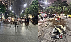 Tài xế vi phạm nồng độ cồn gây tai nạn liên hoàn trong khu đô thị Hà Nội